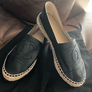 CHANEL BLACK ESPADRILLES - BRAND NEW!
